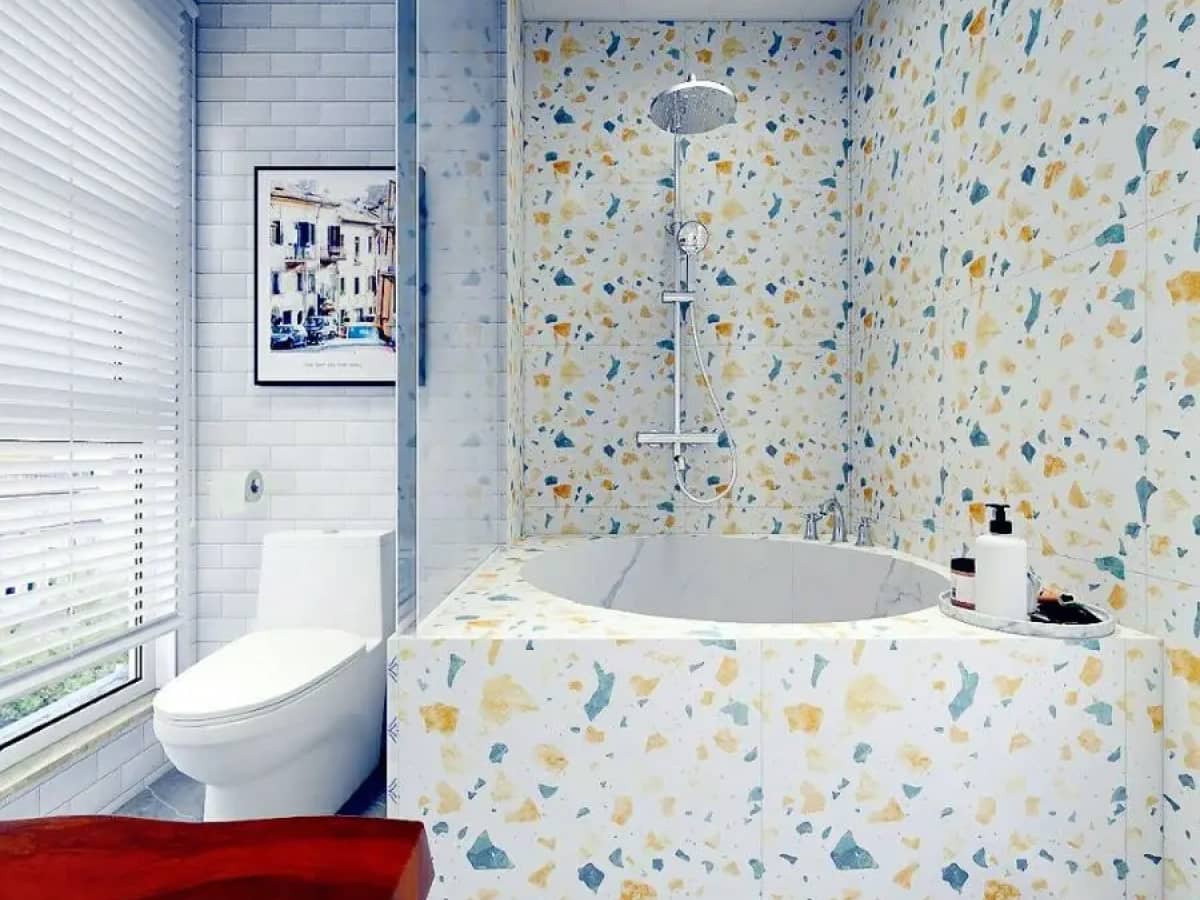 Bak teraso berwarna-warni