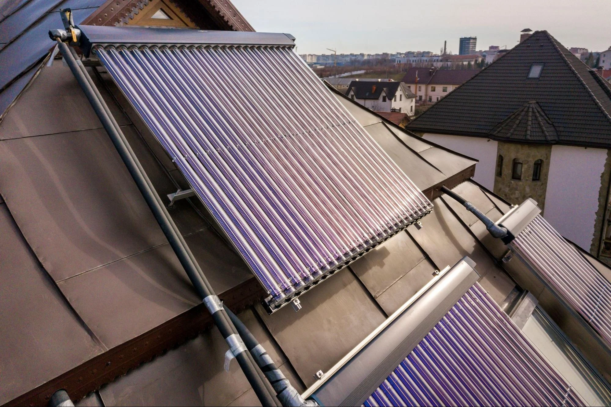 Solar Water Heater on roof